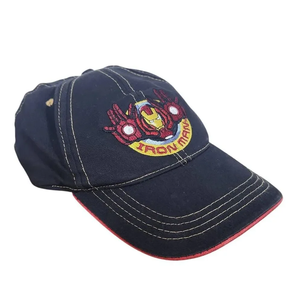 Iron Man Boy's Baseball Hat Superhero Heavy Metal Hat Cap Strapback in Black